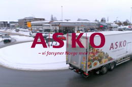 ASKO distribution truck in Norway using the SpaceInvader double stacking pallet system to increase load capacity and reduce transport emissions.